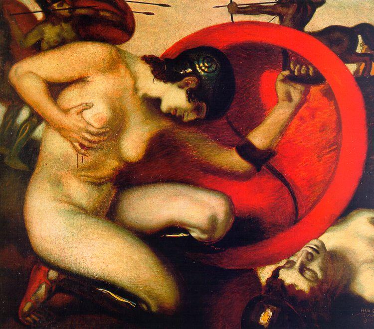 Franz von Stuck Wounded Amazon China oil painting art